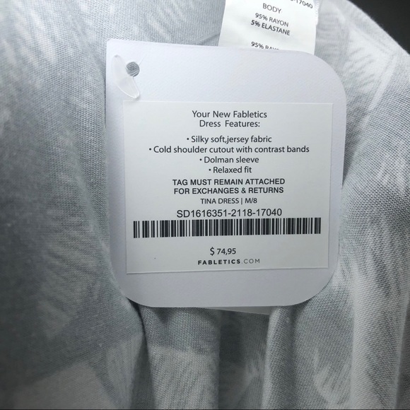 Fabletics cold-shoulder tropical print dress - M - Picture 4 of 4
